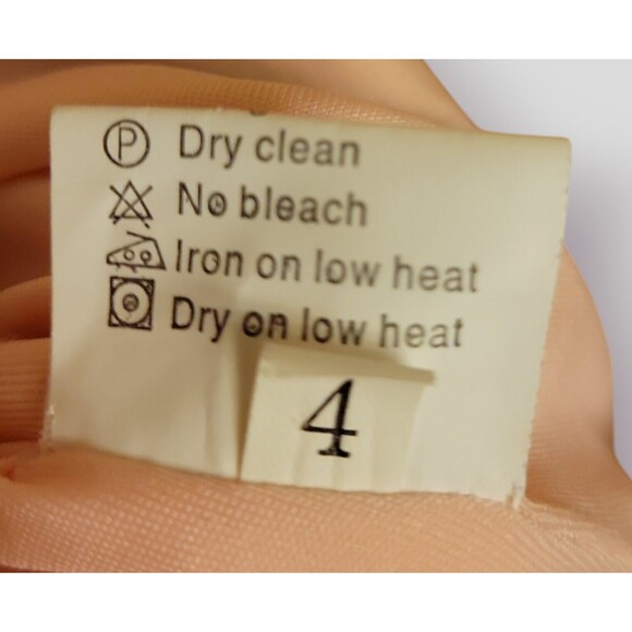 Formal Long Dress Prom Size 4 Peach - Picture 6 of 9